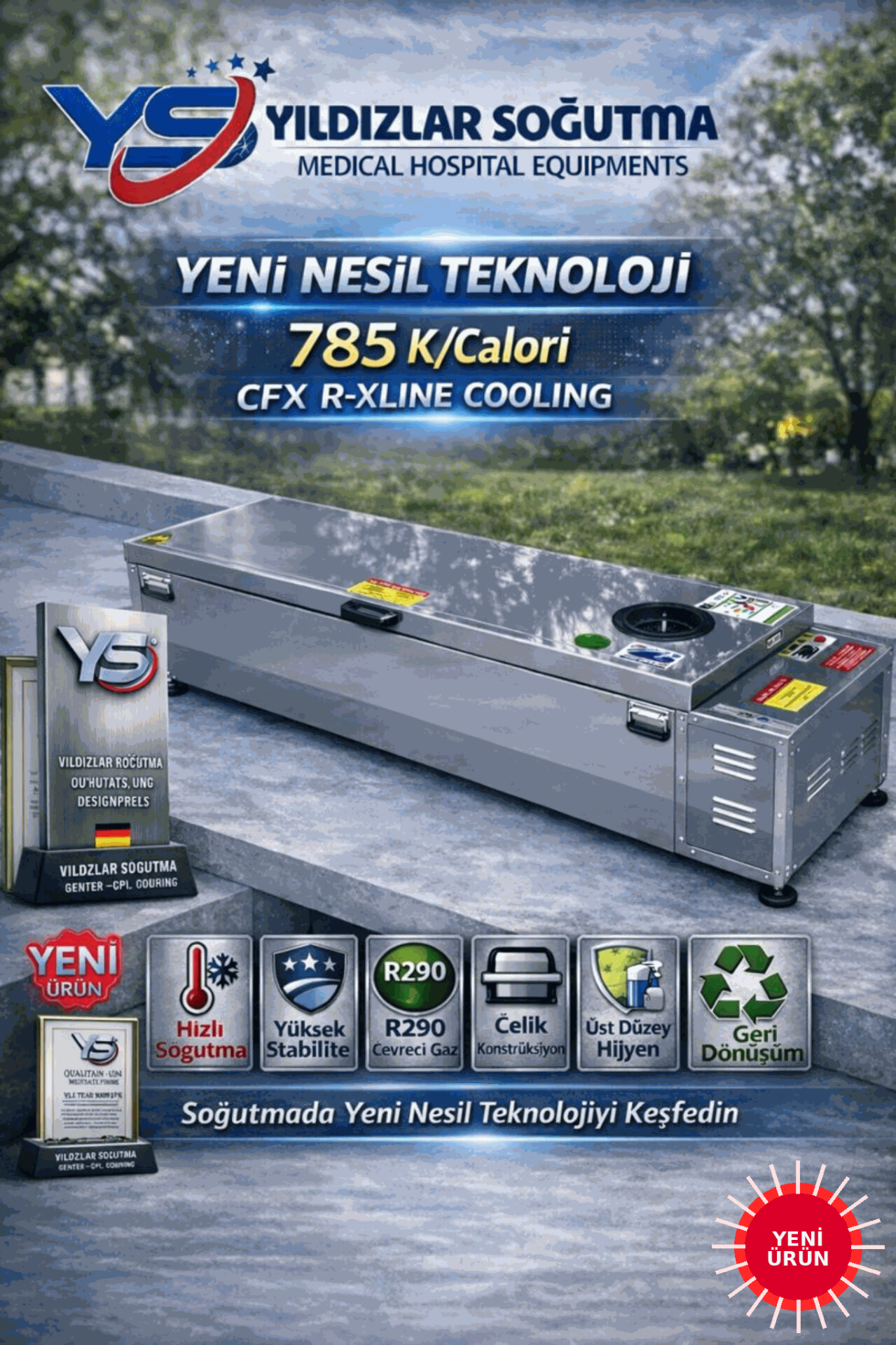 785 K/Calori CFX R-XLİNE COOLING – Yeni Nesil Klimalı Tabut