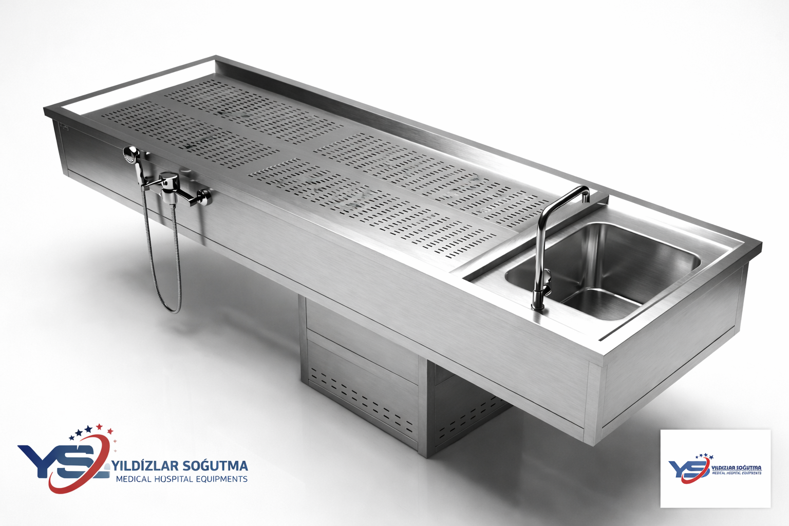 304 kalite paslanmaz çelik gövde Güçlendirilmiş şase ve yüksek taşıma kapasitesi Eğimli yüzey ve entegre su tahliye sistemi Kolay temizlenebilir, antibakteriyel yüzey yapısı Profesyonel musluk ve duş sistemi uyumu Ergonomik ve kullanıcı dostu tasarım